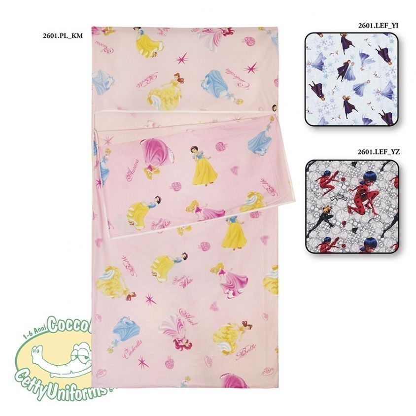 Sacco nanna asilo leggero rosa con fantasia principesse Disney